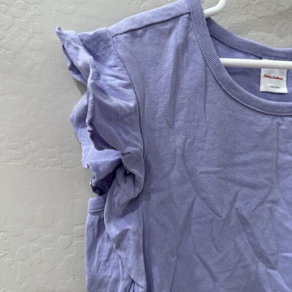 Hanna Andersson Sweet Lavender Knit Flutter Tee - Picture 3 of 7